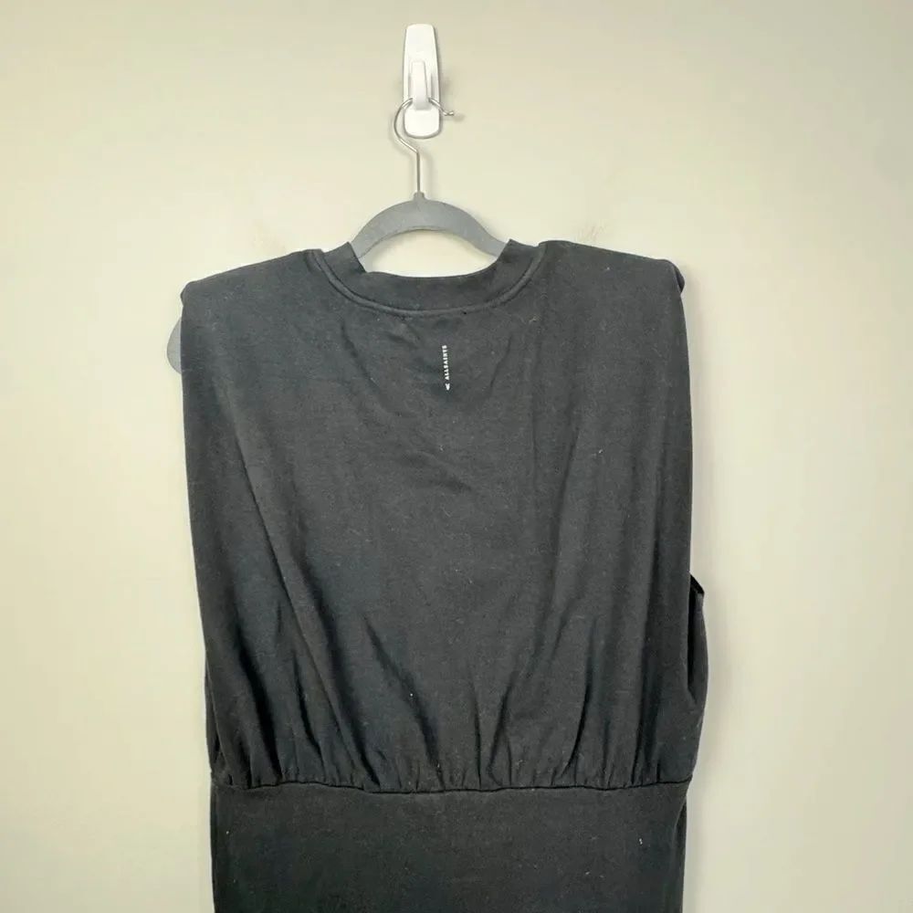 ALL SAINTS | NEW Mika Black Structured Shoulder Sleeveless Dress Women’s Size L - Picture 11 of 12